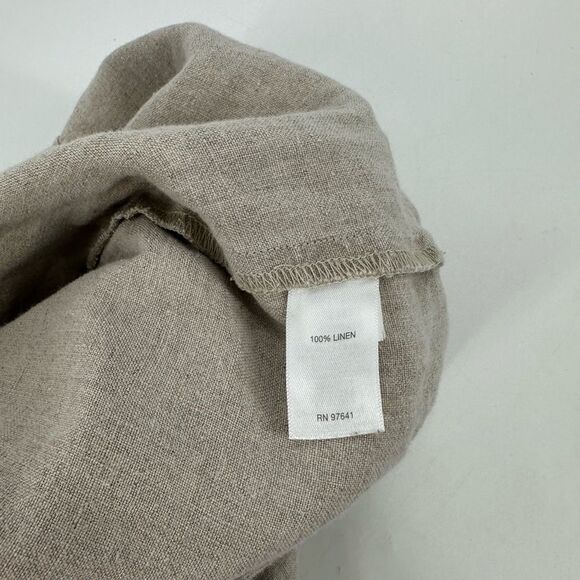 J Jill Tan Pull-On Elastic Waist 100% Linen Pants Size XL - Picture 4 of 7